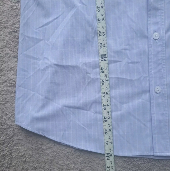 Mizzen Main Shirt Mens XL Blue Striped Leeward Trim Fit Dress Preppy Business - Picture 12 of 13